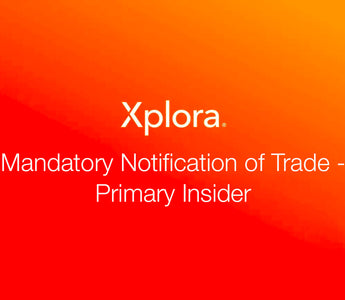 Xplora Technologies AS: Mandatory Notification of Trade - Primary Insider